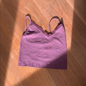 Brandy Melville Purple Lacey top